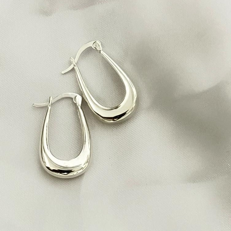 925 Sterling Silver Hoops - AlmaJewelryShop