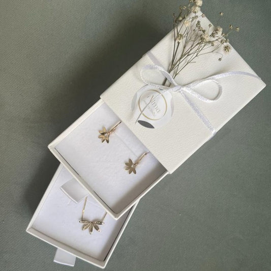 Whispers of Nature Gold Set - AlmaJewelryShop