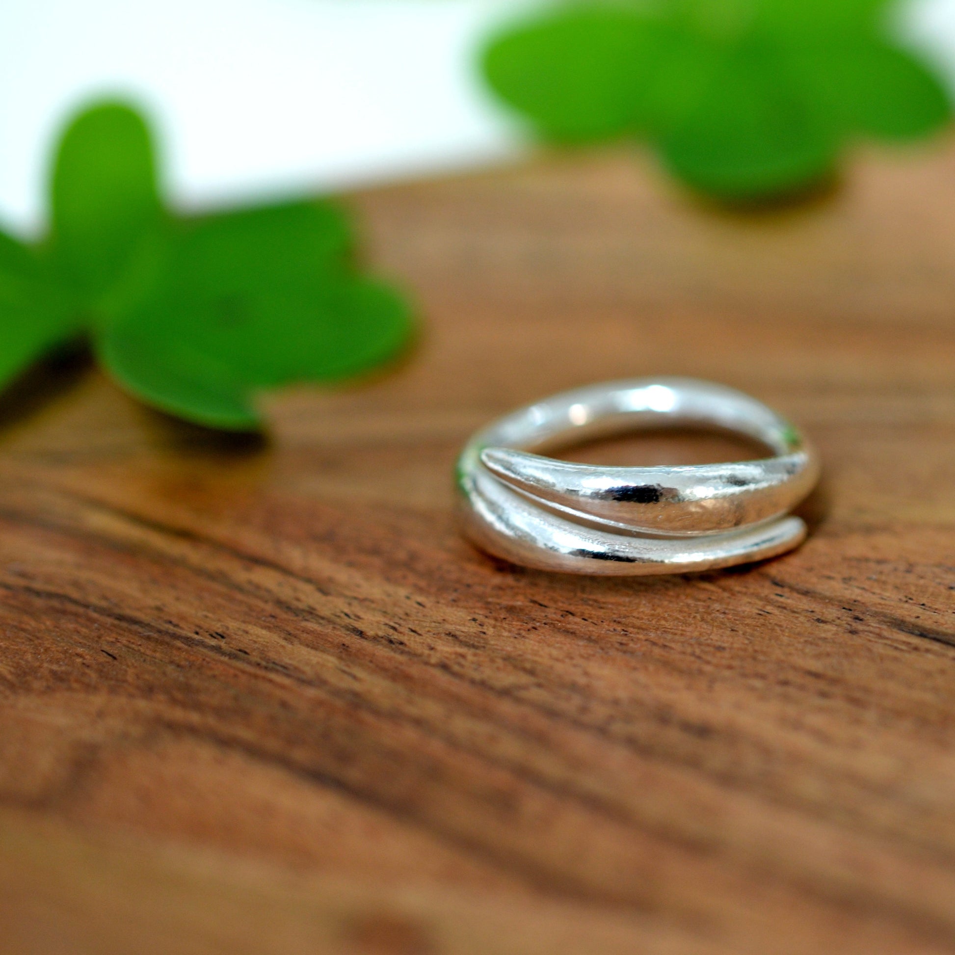 925 Sterling Silver or 585/14K yellow gold minimalist spiral band ring ,Minimalist Delicate Jewelry - AlmaJewelryShop