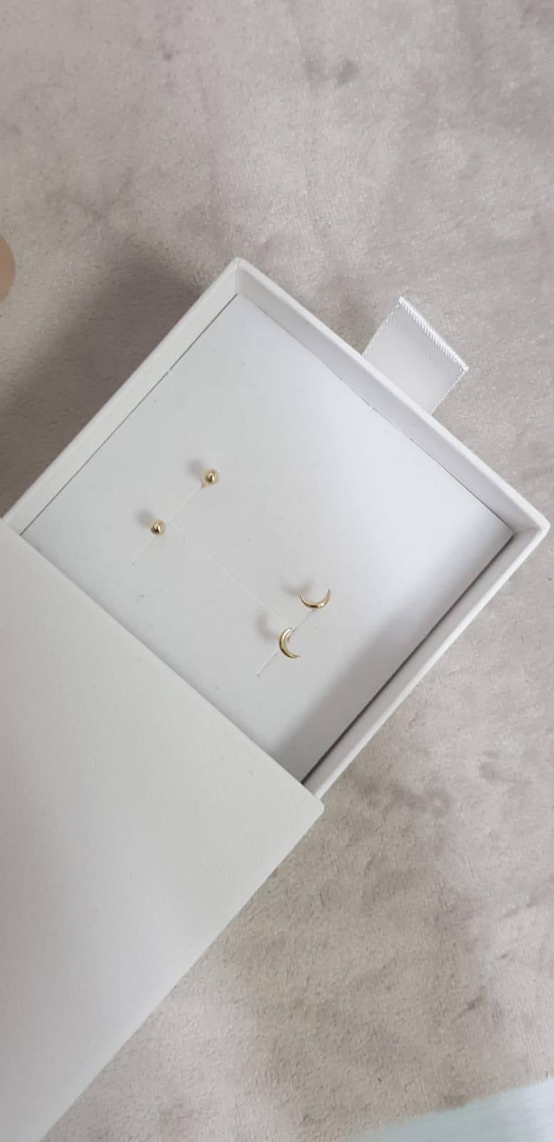 Moon Stud Gold Earrings - AlmaJewelryShop
