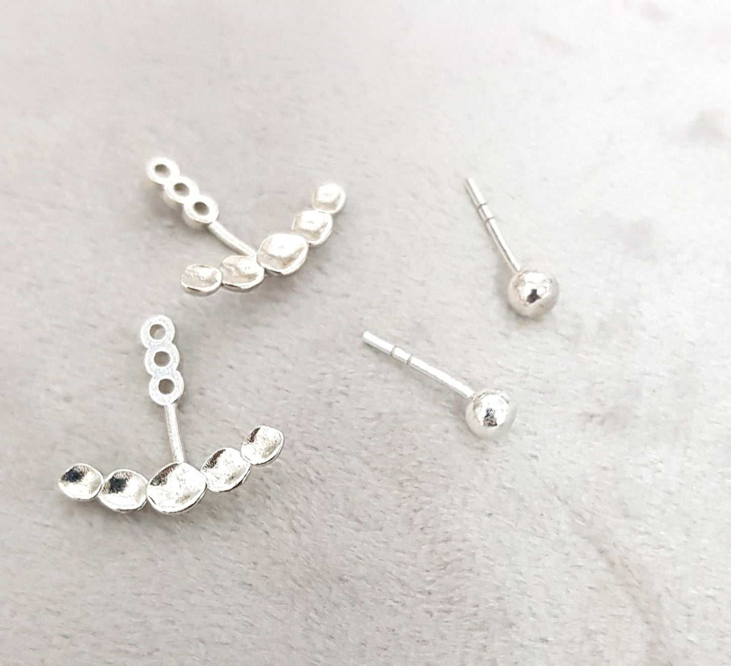 Golden Grace: Versatile Ear Jacket Earrings - AlmaJewelryShop