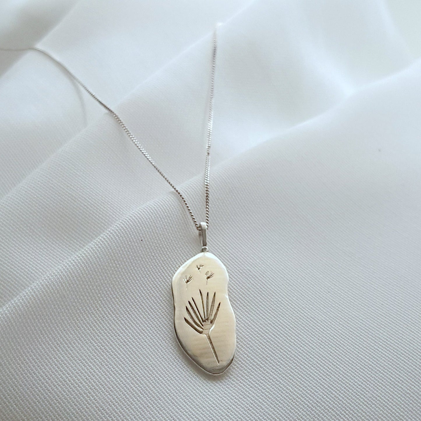 Sterling Silver Hebrew Inscribed Pendant Necklace - AlmaJewelryShop
