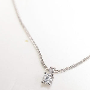 Diamond pendant with Solid gold 14K necklace, Diamond necklace - AlmaJewelryShop Online boutique for gold and silver jewelry 