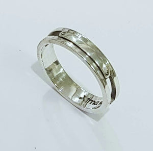 Sterling Silver Men Ring, Name ring, silver ring, Personalized Ring, design ring - AlmaJewelryShop Online boutique for gold and silver jewelry 
