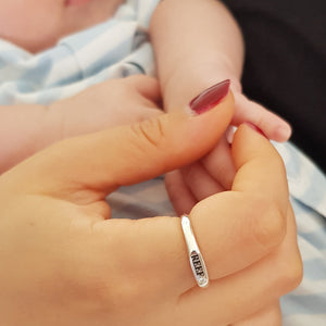 Thin signet ring - AlmaJewelryShop Online boutique for gold and silver jewelry 
