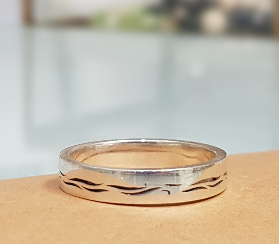 Sterling Silver Simple Sparkle Design Pearl Ring Setting - Ocean's Treasure