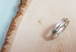 Waves Ring, Sterling Silver Men Ring, Name ring, silver ring, Personalized Ring, design ring - AlmaJewelryShop Online boutique for gold and silver jewelry 