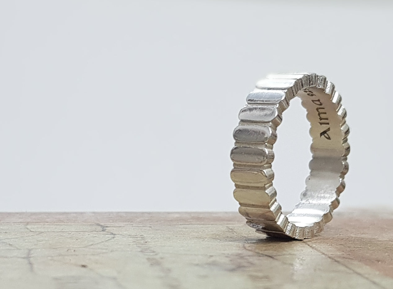 Unique Men Ring, Bold Men Ring, silver ring, Personalized Ring, designer ring - AlmaJewelryShop Online boutique for gold and silver jewelry 