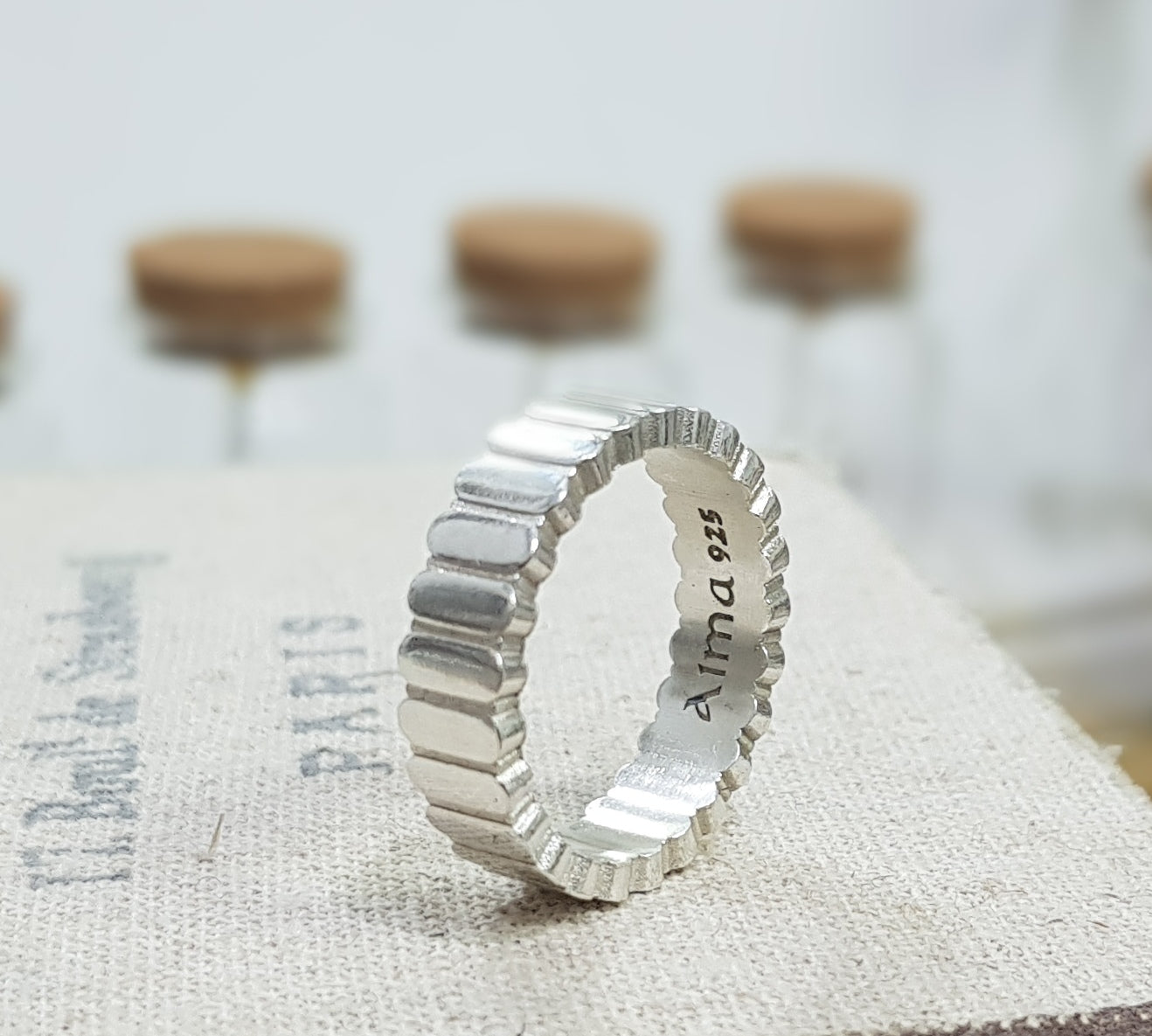 Unique Men Ring, Bold Men Ring, silver ring, Personalized Ring, designer ring - AlmaJewelryShop Online boutique for gold and silver jewelry 