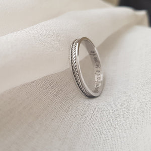 Men's White Gold Wedding Bands - AlmaJewelryShop Online boutique for gold and silver jewelry 