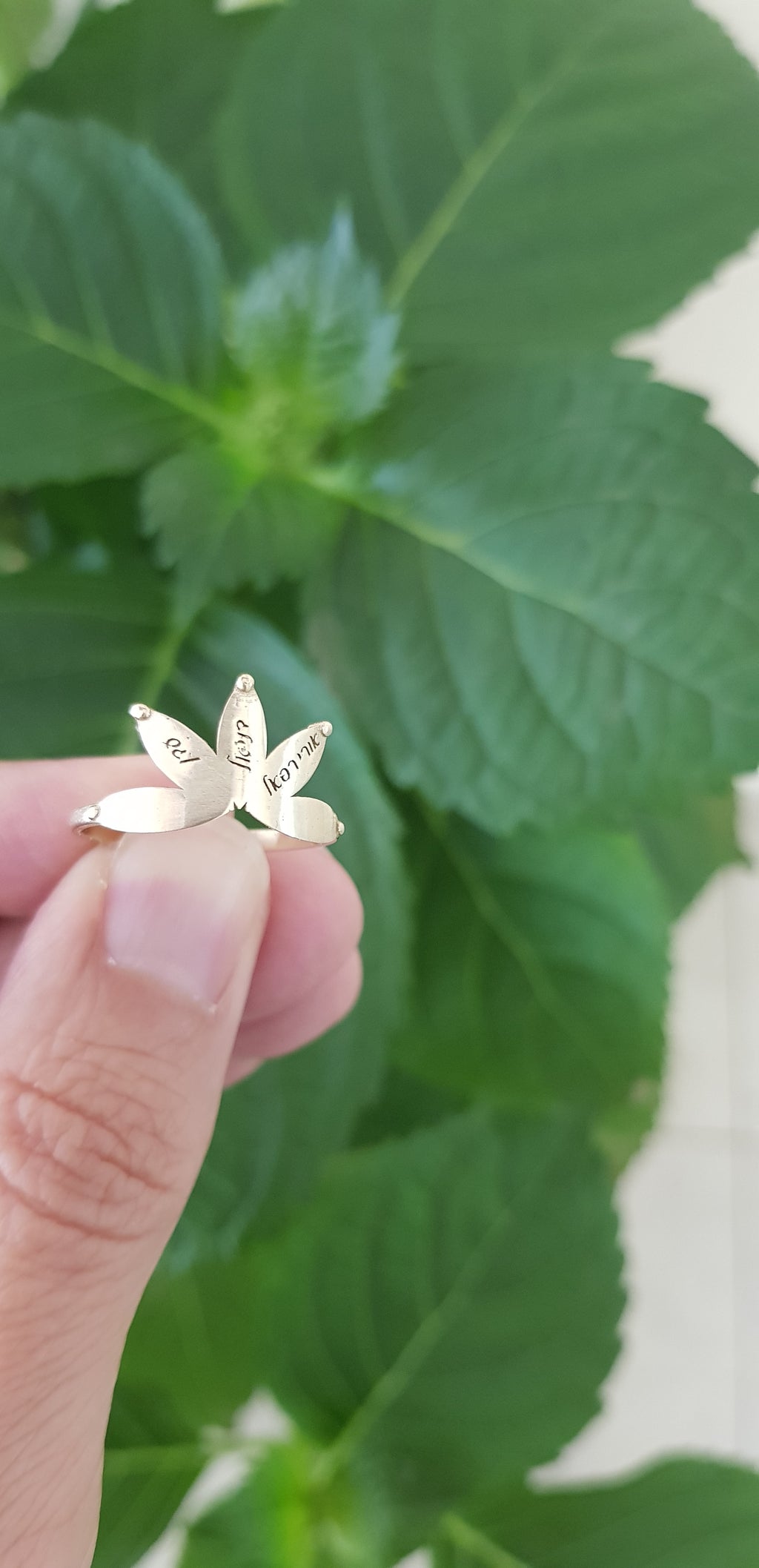 Diamond  Flower Ring | Delicate SOLID 14k Gold Flower Ring | Hand Carved Flower Ring | Dainty Botanical Jewelry - AlmaJewelryShop Online boutique for gold and silver jewelry 