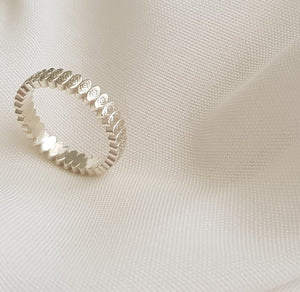 Unique Texture Ring Design | Handcarved Ring |  925 Silver Ring - AlmaJewelryShop Online boutique for gold and silver jewelry 