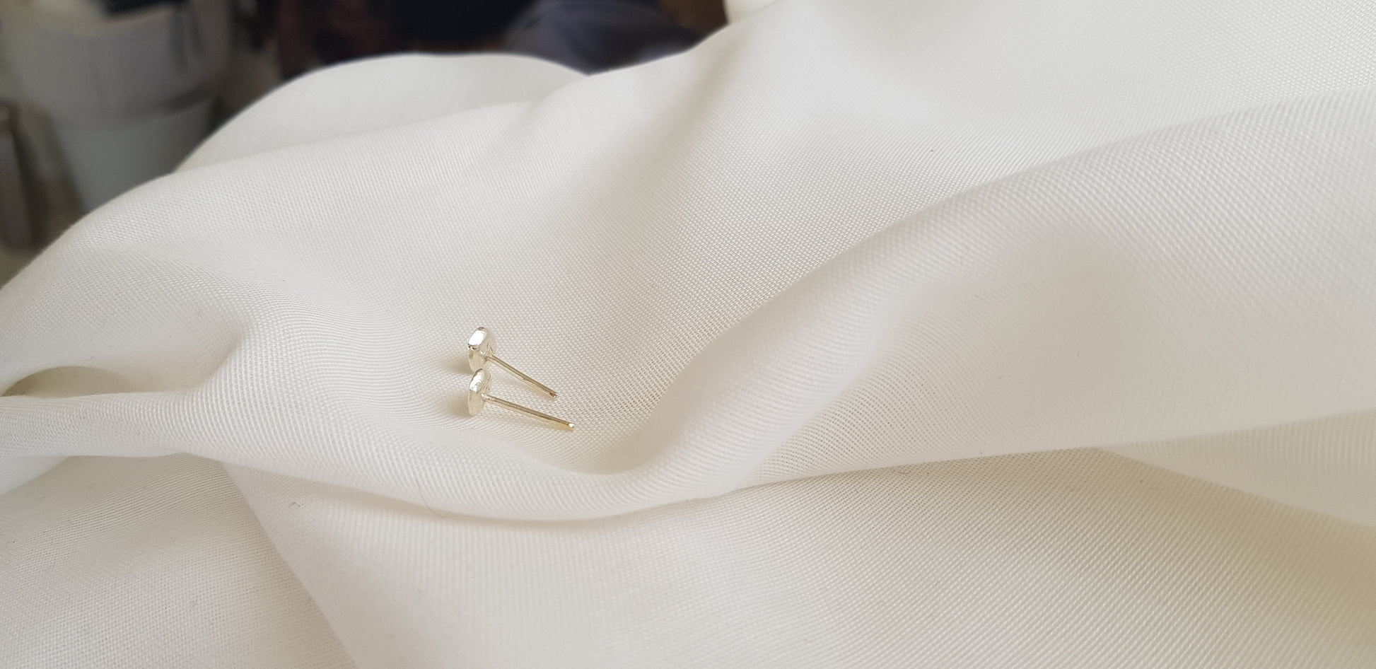 Organic  Stud Earrings | Small Earrings - AlmaJewelryShop Online boutique for gold and silver jewelry 
