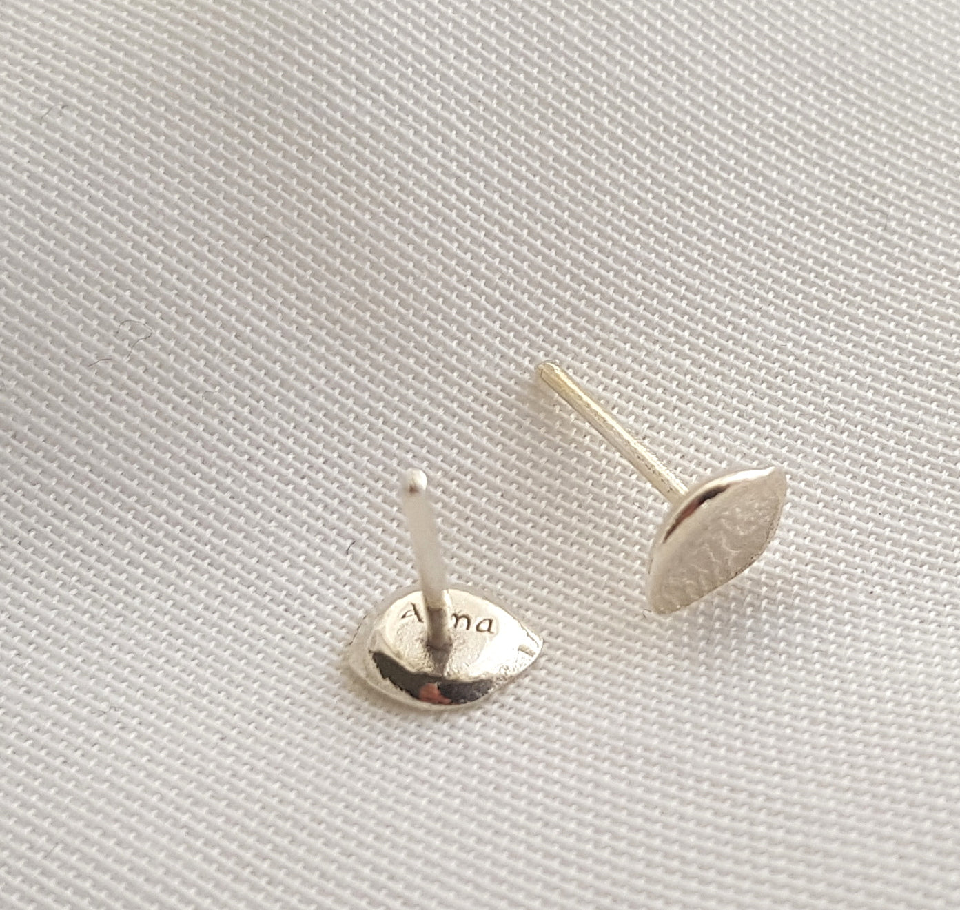 Organic  Stud Earrings | Small Earrings - AlmaJewelryShop Online boutique for gold and silver jewelry 