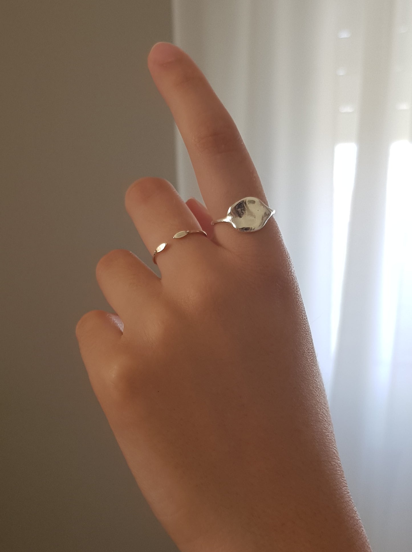 Organic Round Ring | Organic circle Ring |Sterling Ring - AlmaJewelryShop Online boutique for gold and silver jewelry 