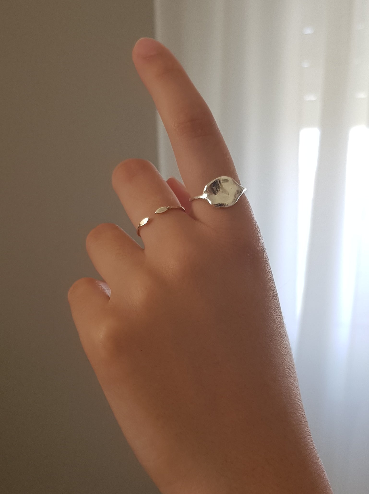 Organic Round Ring | Organic circle Ring |Sterling Ring - AlmaJewelryShop Online boutique for gold and silver jewelry 