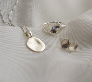 Organic Pendant Necklace | Gold pendant Necklace | Silver Pendant Necklace - AlmaJewelryShop Online boutique for gold and silver jewelry 