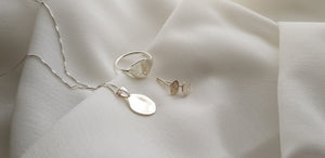 Organic  Stud Earrings | Small Earrings - AlmaJewelryShop Online boutique for gold and silver jewelry 