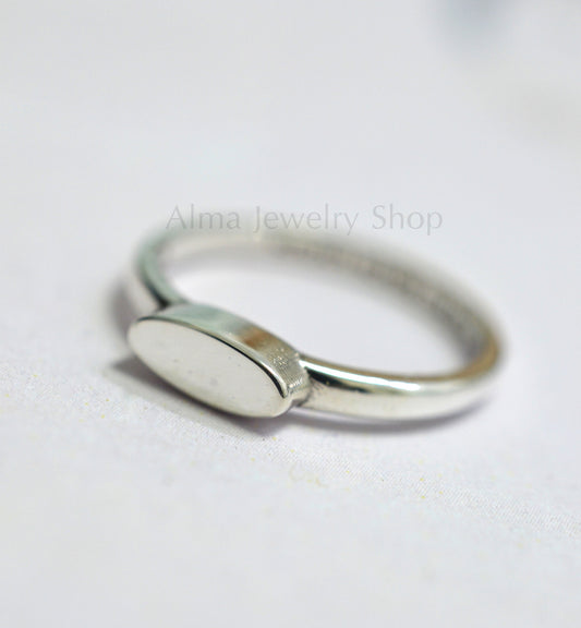 Delicate Silver Ring, Personalized Ring, Simple ring - AlmaJewelryShop Online boutique for gold and silver jewelry 