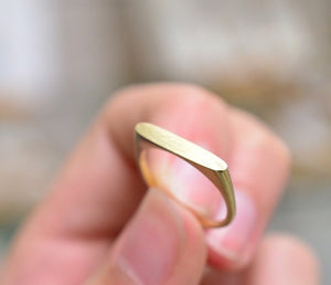 Gold Signet Ring, Name ring, Stackable Ring, Personalized Name Ring - AlmaJewelryShop Online boutique for gold and silver jewelry 