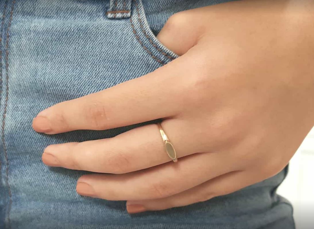 Delicate Silver Ring, Personalized Ring, Simple ring - AlmaJewelryShop Online boutique for gold and silver jewelry 