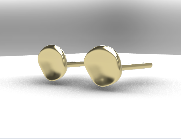 Organic  Stud Earrings | Small Earrings - AlmaJewelryShop Online boutique for gold and silver jewelry 