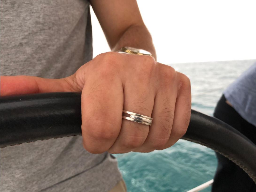 Sterling Silver Men Ring, Name ring, silver ring, Personalized Ring, design ring - AlmaJewelryShop Online boutique for gold and silver jewelry 